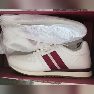 Bally Astel Runner F0/517 NIB White and Burgundy Men's Sneakers